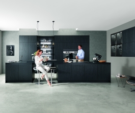 Stylová KUCHYNĚ S-LINE dub nero v akční nabídce  Stylová KUCHYNĚ S-LINE dub nero v akční nabídce