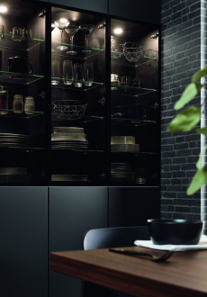 Laklaminát černá supermatná, vlašský ořech