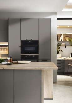 Perfektní pro důmyslnou homeoffice  Kuchyně S-line Vulkanická šedá