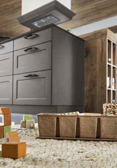 Nadčasová a přirozená kuchyň Kuchyně S-line Nordic Lak břidlicově šedý matný