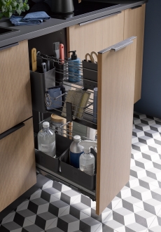 concept130 SCALA baltská modrá LINEA přírodní dub: Elegantní sofistikovanost se snoubí s klidem a relaxací