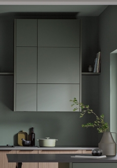 concept130 Vegas metalická zelená LINEA přírodní ořech: Pro městský domov s přirozeným vzhledem