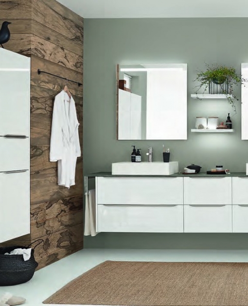 Koupelnový nábytek Koupelnový nábytek, který uctívá čisté linie.