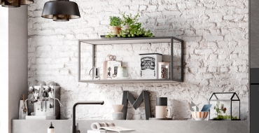 concept130 METEOR křemenná šedá TOP SOFT křišťálově bílá: Všestranný s praktickým dělením