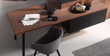 Dokonalost tvaru: concept130 BALI Ořech | LASER SOFT Černá